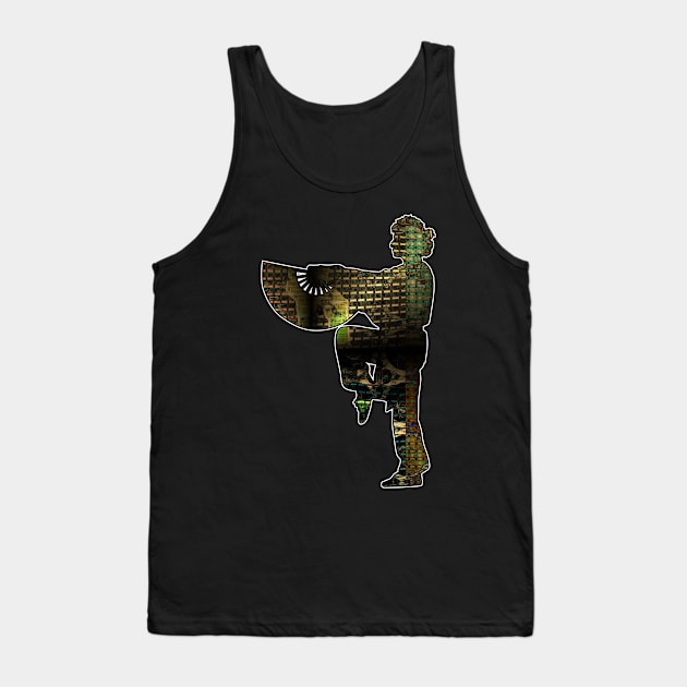 Golden Fan Tank Top by crunchysqueak